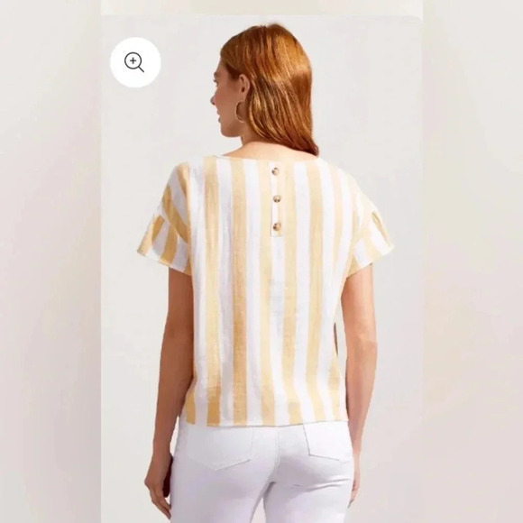 Tribal Jeans | Linen Blend Front Tie Top - Picture 3 of 10